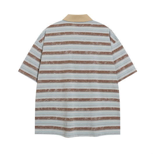 Polo Rayado Casual de Manga Corta para Hombre - Image 25