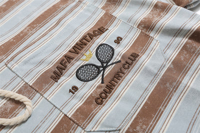Polo Rayado Casual de Manga Corta para Hombre - Image 29