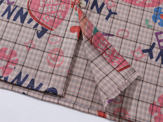 Camisa Casual de Cuadros Love Letter para Hombre - Image 24