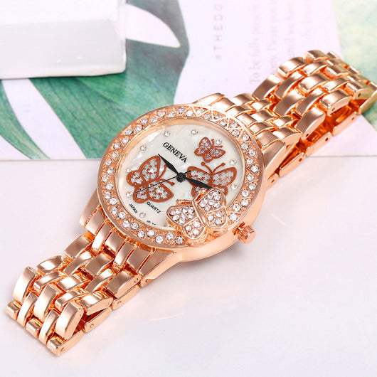 Reloj Mariposa de Aleación con Diamantes - Image 6