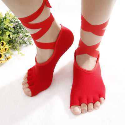 Calcetines de Yoga Antideslizantes con Dedos Separados para Mujer - Image 12