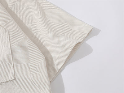Camisa Suelta de Bolsillos y Color Sólido para Hombre - Image 23