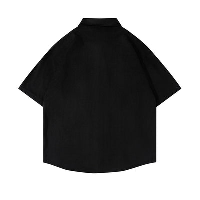 Camisa Suelta de Bolsillos y Color Sólido para Hombre - Image 24