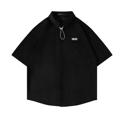 Camisa Suelta de Bolsillos y Color Sólido para Hombre - Image 25