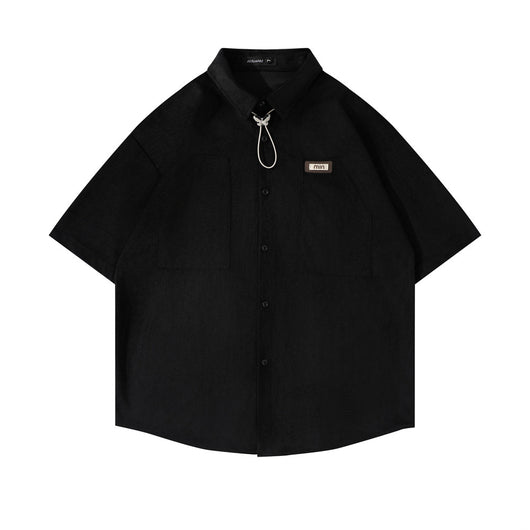 Camisa Suelta de Bolsillos y Color Sólido para Hombre - Image 25