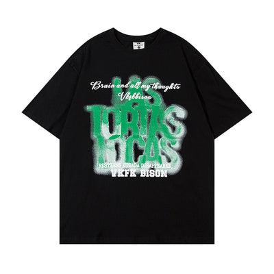 Camiseta Estampada con Letras Americanas para Hombre - Image 28