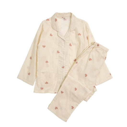 Pink long-sleeved pajama set for children with an all-over cherry print, Peter Pan collar, and matching pants. - Image 19