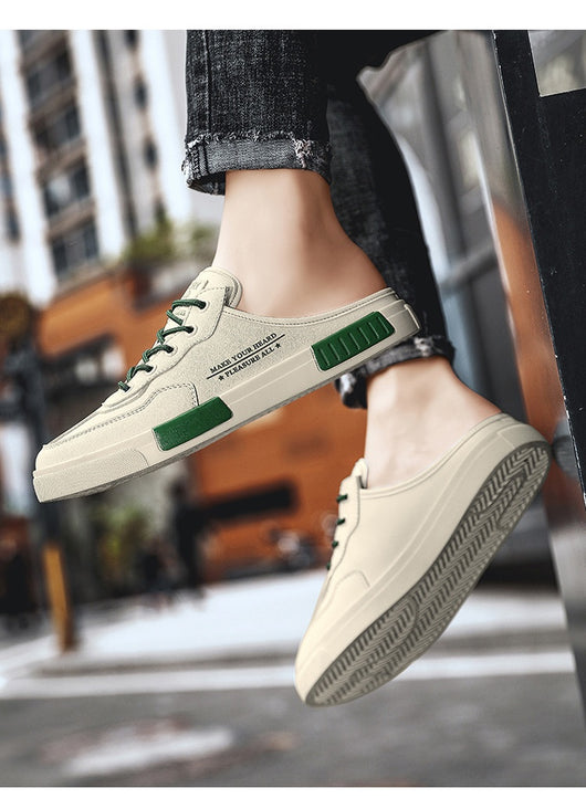 Tenis Casuales para Hombre Cuero Blanco Combinado Estilo Moderno - Image 20