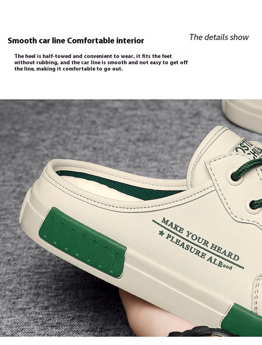 Tenis Casuales para Hombre Cuero Blanco Combinado Estilo Moderno - Image 21