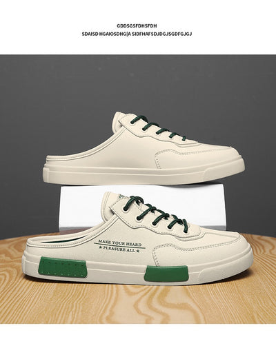 Tenis Casuales para Hombre Cuero Blanco Combinado Estilo Moderno - Image 25