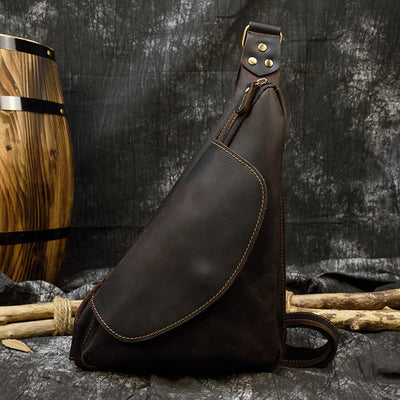 Bolsa de Pecho Cuero Genuino Estilo Retro para Hombre - Image 14