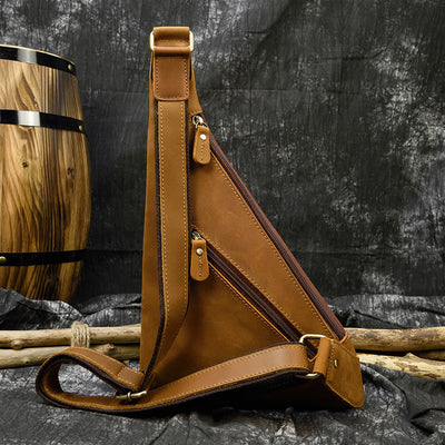Bolsa de Pecho Cuero Genuino Estilo Retro para Hombre - Image 15