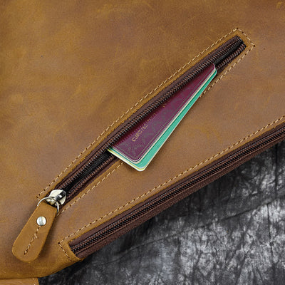 Bolsa de Pecho Cuero Genuino Estilo Retro para Hombre - Image 18