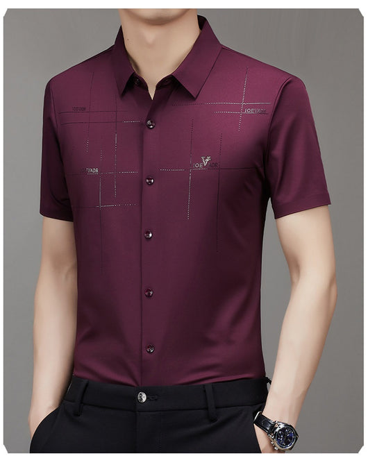 Camisa Ejecutiva de Manga Corta sin Costuras - Comodidad Profesional - Image 29