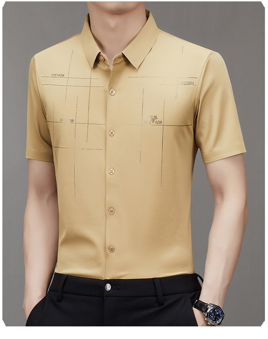 Camisa Ejecutiva de Manga Corta sin Costuras - Comodidad Profesional - Image 33