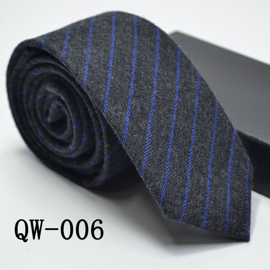 Corbata Angosta de Lana Elegante para Hombre - Image 37