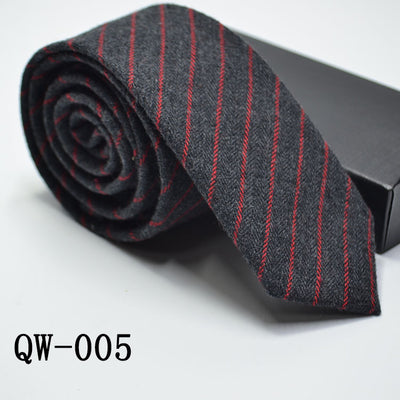 Corbata Angosta de Lana Elegante para Hombre - Image 41