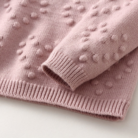 Conjunto Infantil de Suéter y Pantalón Tejido en Colores Sólidos - Image 9
