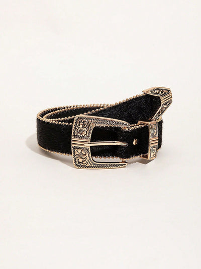 Cinturón Vaquero Mujer con Patrón Retro - Estilo Occidental PU - Image 36