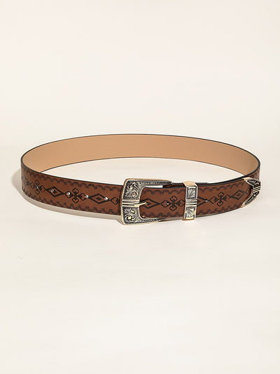 Cinturón Vaquero Mujer con Patrón Retro - Estilo Occidental PU - Image 38