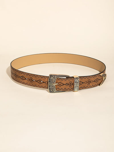 Cinturón Vaquero Mujer con Patrón Retro - Estilo Occidental PU - Image 39