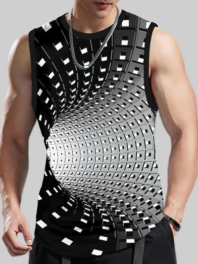 Chaleco sin Mangas Hombre Talla Grande Estampado 3D Retro - Image 25