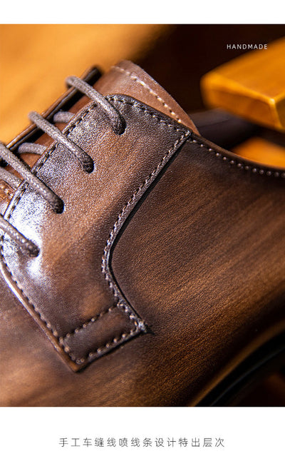 Zapatos de Cuero para Hombre Transpirables con Cordones y Acabado Artesanal - Image 36