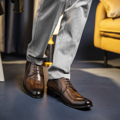 Zapatos de Cuero para Hombre Transpirables con Cordones y Acabado Artesanal - Image 39