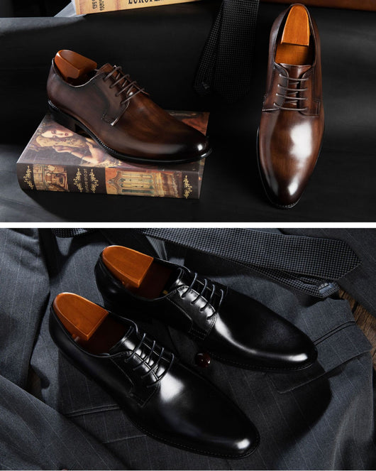Zapatos de Cuero para Hombre Transpirables con Cordones y Acabado Artesanal - Image 41