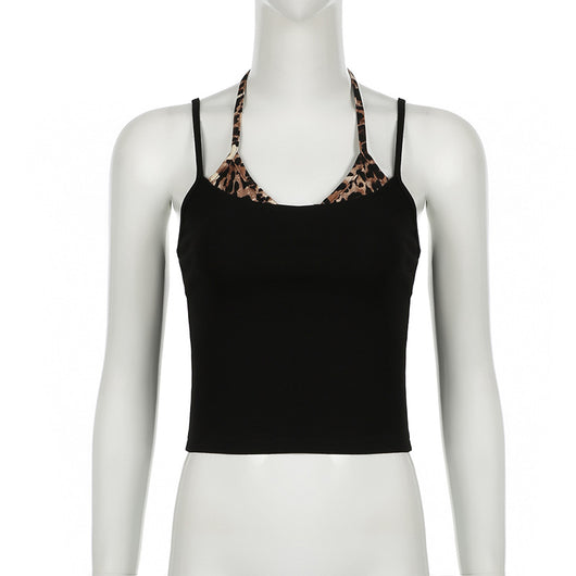 Camiseta Leopardo Bicolor con Contraste y Efecto Dos Piezas - Image 16