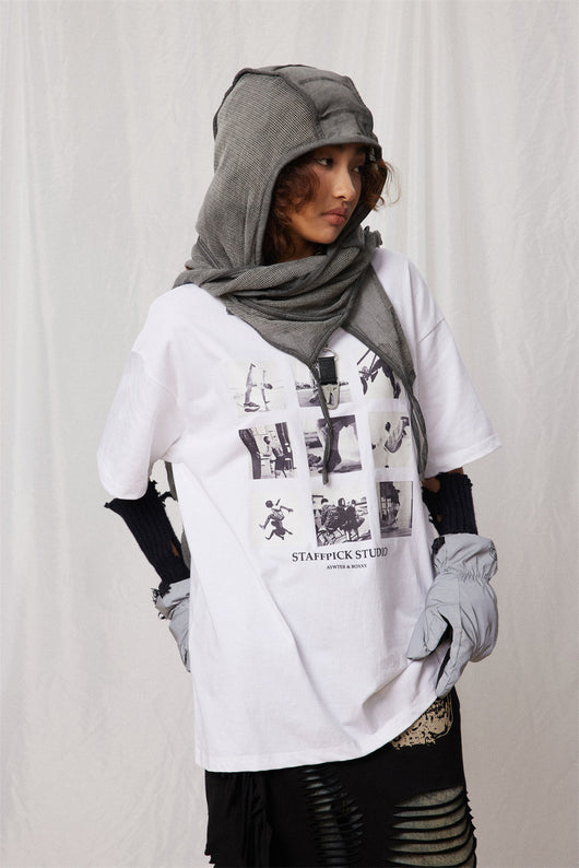 Camiseta Estampada Jiugongge de Manga Corta para Hombre - Image 22