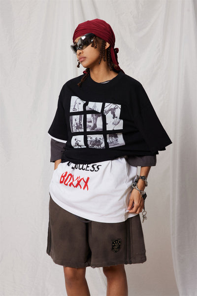 Camiseta Estampada Jiugongge de Manga Corta para Hombre - Image 30