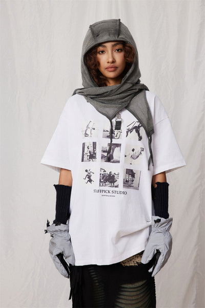 Camiseta Estampada Jiugongge de Manga Corta para Hombre - Image 35
