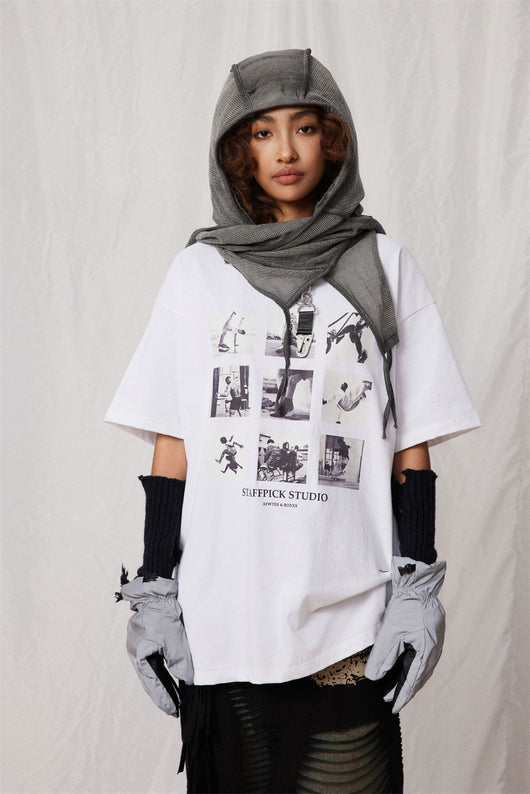 Camiseta Estampada Jiugongge de Manga Corta para Hombre - Image 35