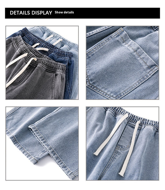 Jeans Rectos Holgados Estilo Retro Lavado Vintage para Hombre - Image 12