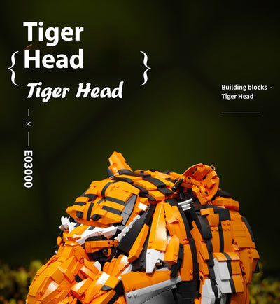 Bloques de Construcción Cabeza de Tigre - Modelo Animal Armable con Grifo Creativo - Image 14