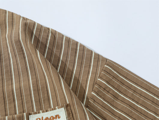 Camisa Suelta de Rayas Verticales para Hombre - Image 28