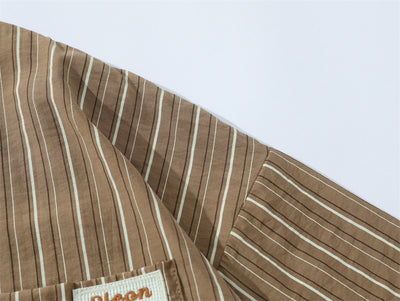 Camisa Suelta de Rayas Verticales para Hombre - Image 28