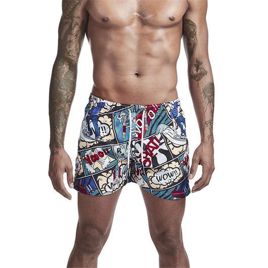 Shorts de Playa Estampados de Tres Puntos para Hombre - Image 14