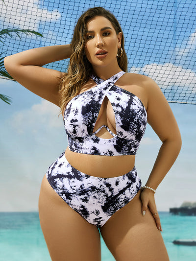 Bikini Estampado con Cuello Cruzado - Image 15