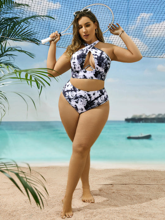 Bikini Estampado con Cuello Cruzado - Image 16