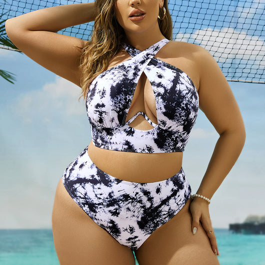 Bikini Estampado con Cuello Cruzado - Image 18