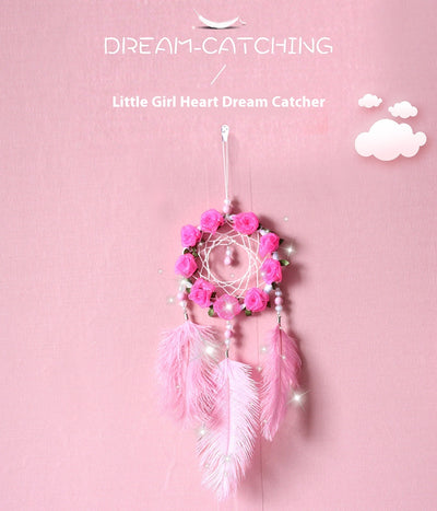 Atrapasueños con Plumas de Avestruz Rosa - Carillón Decorativo para Habitación - Image 26