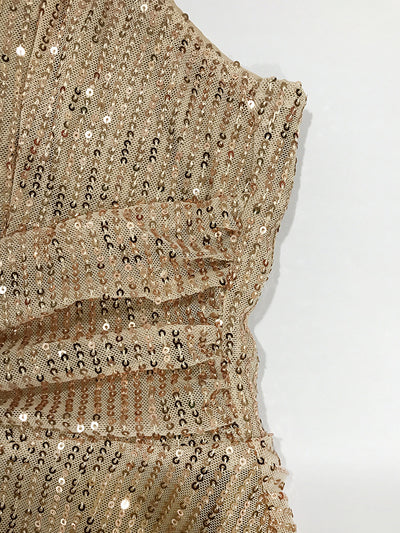 Vestido de Lentejuelas con Cortes Cruzados - Elegancia Vacacional para Mujer - Image 36