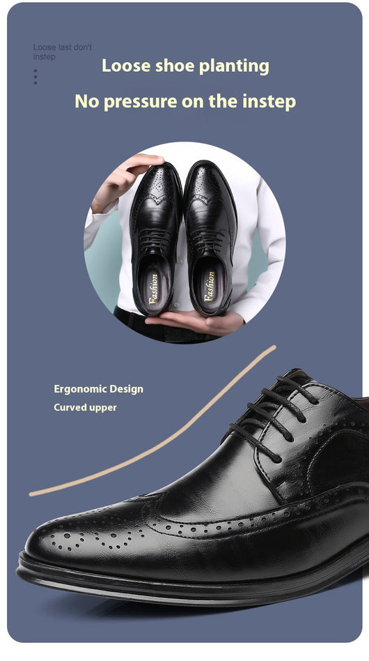 Zapatos Casuales de Cuero Tallado para Hombre - Image 30