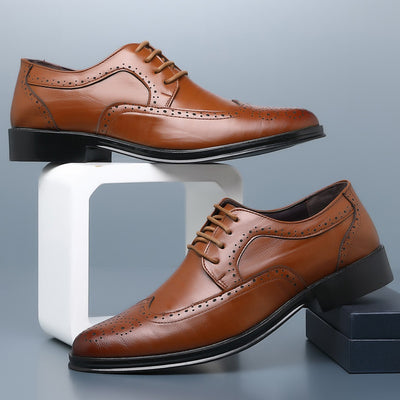 Zapatos Casuales de Cuero Tallado para Hombre - Image 35