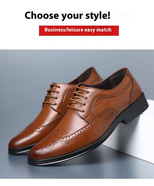 Zapatos Casuales de Cuero Tallado para Hombre - Image 37