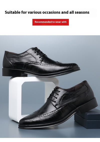 Zapatos Casuales de Cuero Tallado para Hombre - Image 38