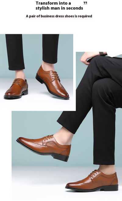 Zapatos Casuales de Cuero Tallado para Hombre - Image 39