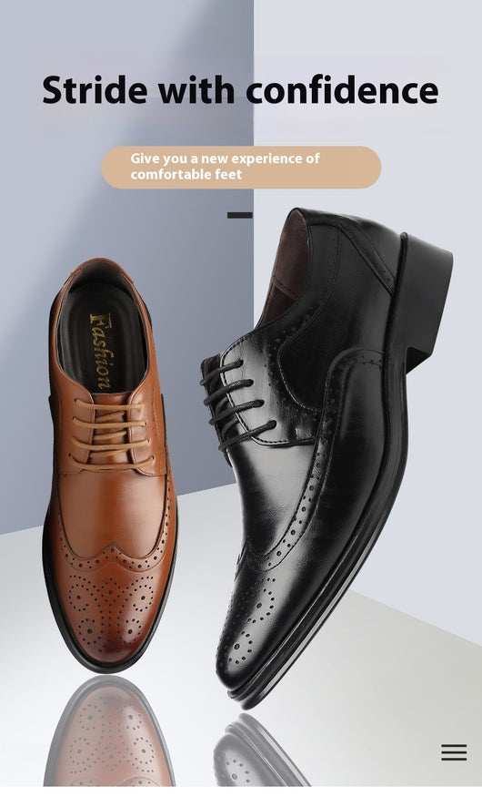 Zapatos Casuales de Cuero Tallado para Hombre - Image 40